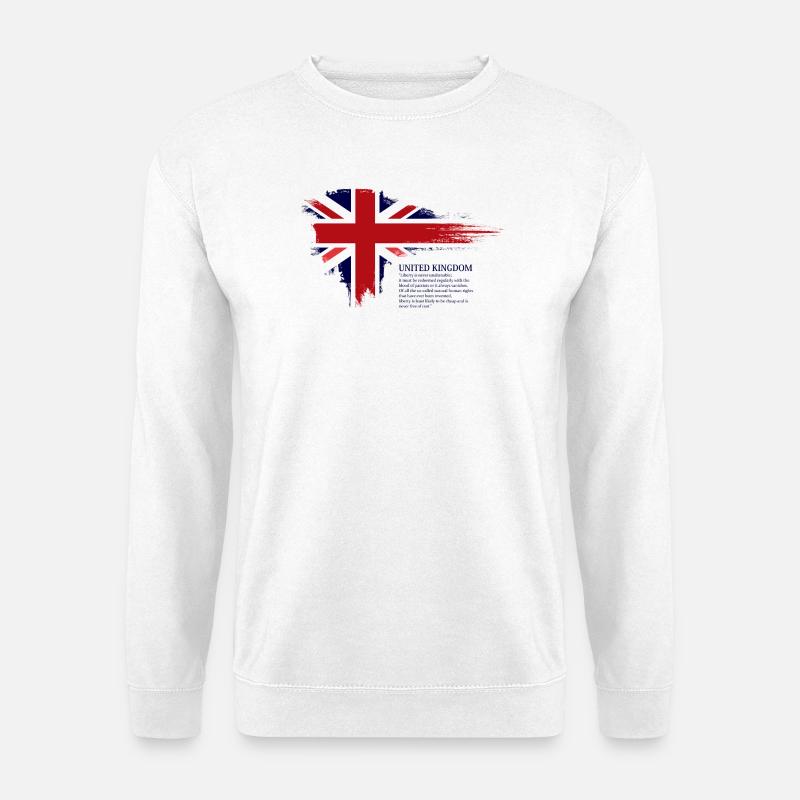 Brushstroke Union Jack Flag - Unisex Sweatshirt - white