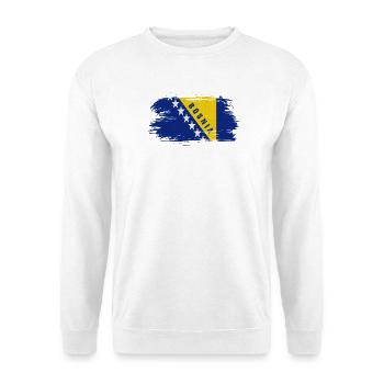 Bosnie Vintage Drapeau / Cadeau Sarajevo - Sweat-shirt Unisexe - blanc - Devant