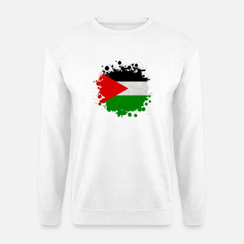 Palästina Klecks / Flagge Geschenk Islamabad - Unisex Pullover - Weiß
