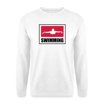 Swimming - Unisex Pullover - Weiß - Vorne