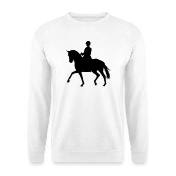 Reiterin mit Pferd - Unisex Pullover - Weiß - Vorne