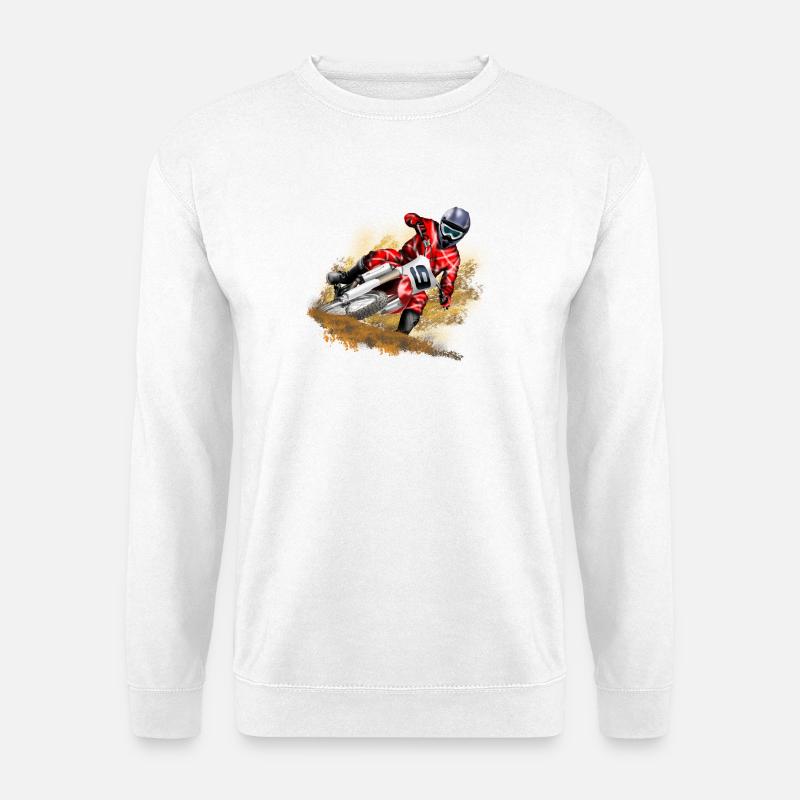 Motocross - Unisex Pullover - Weiß