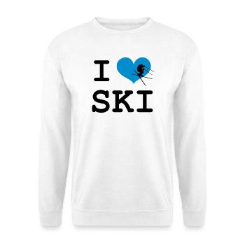 I Love Ski - Unisex Pullover - Weiß - Vorne