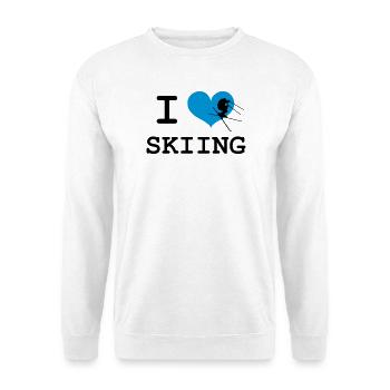 I Love Skiing - Unisex Pullover - Weiß - Vorne