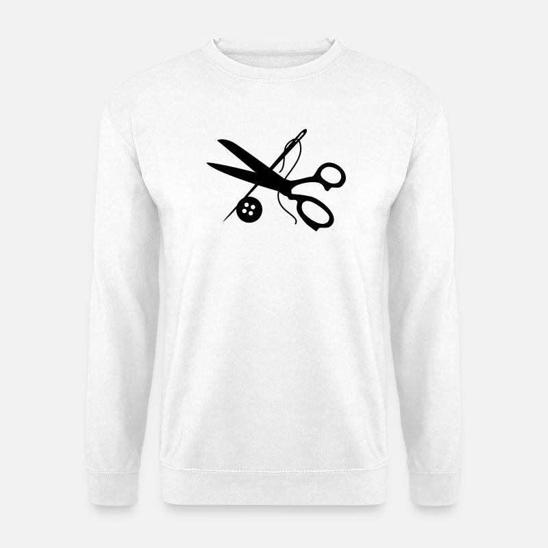 schneider handwerk schere nadel - Unisex Pullover - Weiß