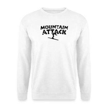 MOUNTAIN ATTACK Wintersport Ski Design (Black) - Sweat-shirt Unisexe - blanc - Devant