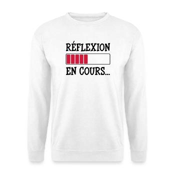 Réflexion en cours... - Sweat-shirt Unisexe - blanc - Devant