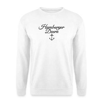Hamburger Deern Classic Anker Hamburg - Unisex Pullover - Weiß - Vorne