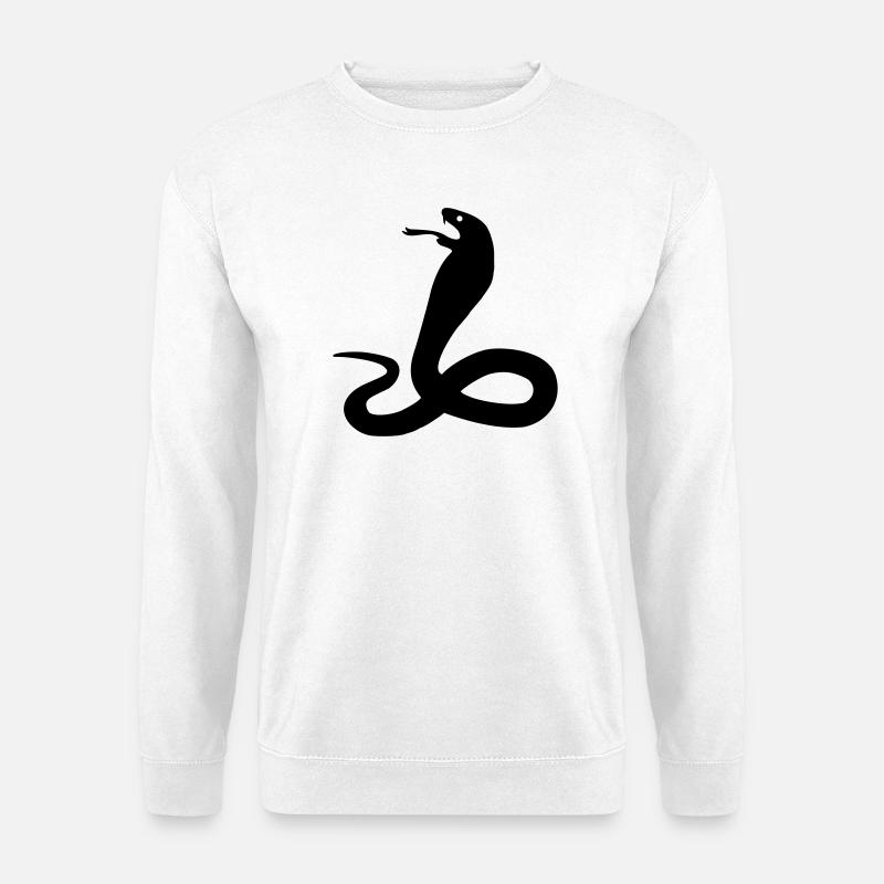 Cobra Schlange Brillenschlange - Unisex Pullover - Weiß