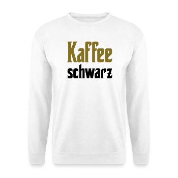 Kaffee schwarz - Unisex Pullover - Weiß - Vorne