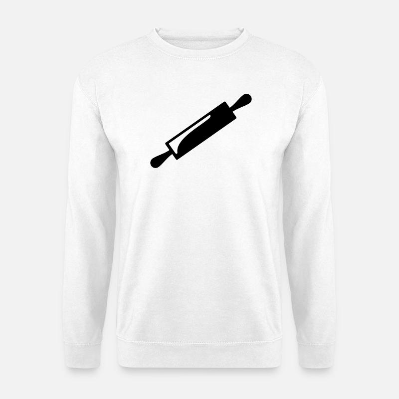 Rolling pin - Unisex Sweatshirt - white