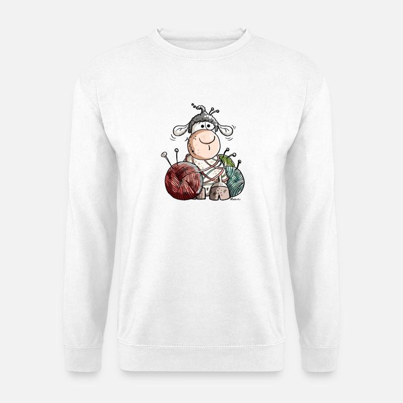 Mouton avec une boule de laine - Sweat-shirt Unisexe - blanc