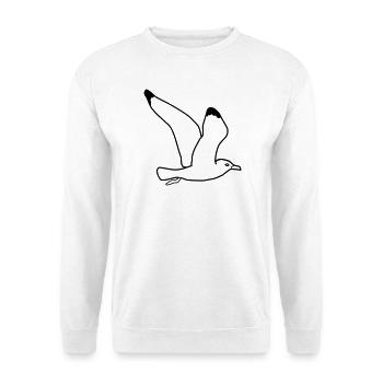 fliegende moewe vogel urlaub - Unisex Pullover - Weiß - Vorne