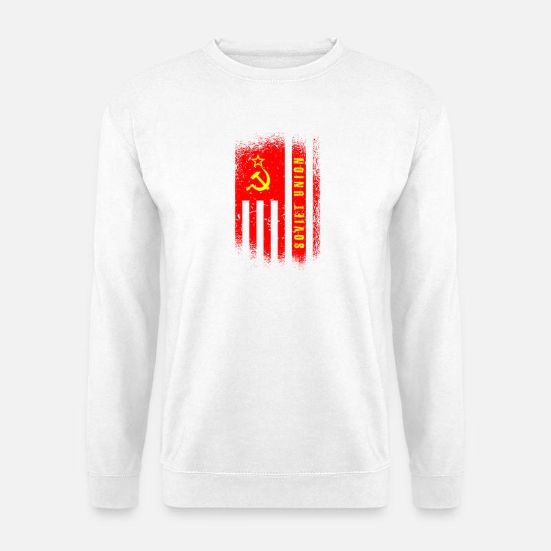 Sowjetunion Flagge / Geschenk UdSSR - Unisex Pullover - Weiß