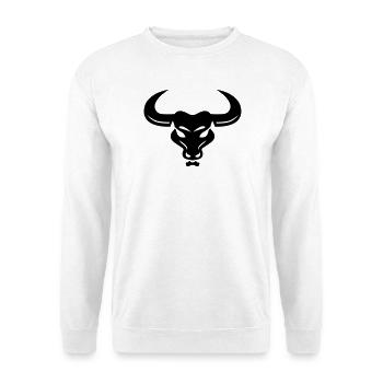 taureau - Sweat-shirt Unisexe - blanc - Devant