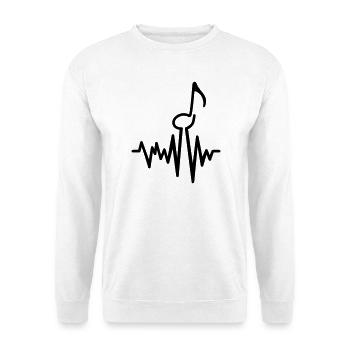 musique - Sweat-shirt Unisexe - blanc - Devant