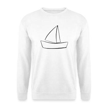 Boot - Unisex Pullover - Weiß - Vorne