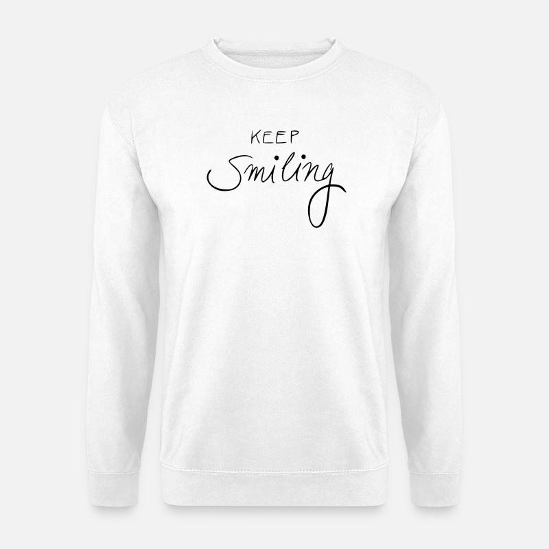 keep smiling - Unisex Pullover - Weiß