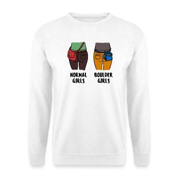 Rocher rocher escalade alpinisme drôle - Sweat-shirt Unisexe - blanc - Devant