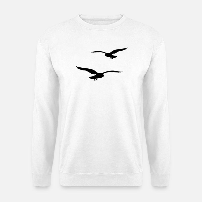 fliegende moewen vogel urlaub - Unisex Pullover - Weiß