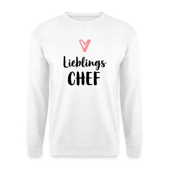 Lieblings Chef Herz Geschenk - Unisex Pullover - Weiß - Vorne