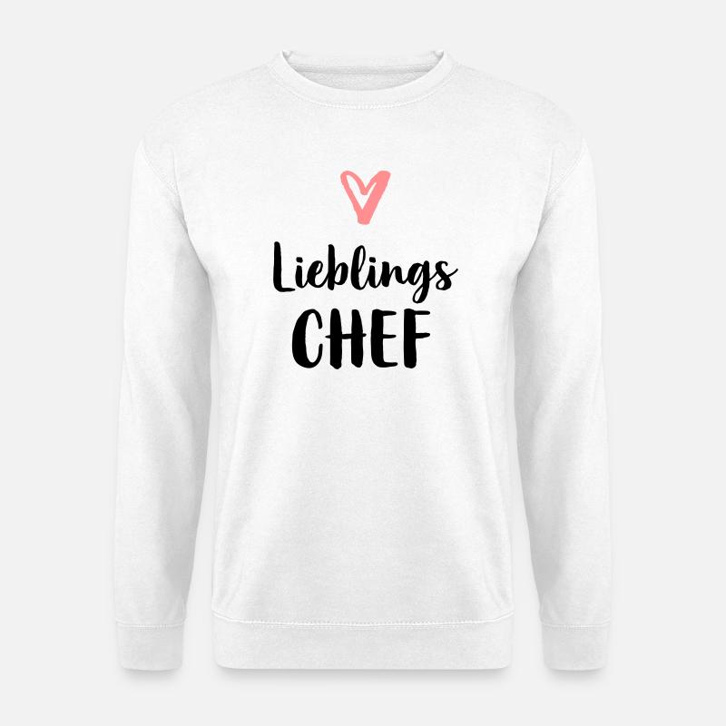 Lieblings Chef Herz Geschenk - Unisex Pullover - Weiß