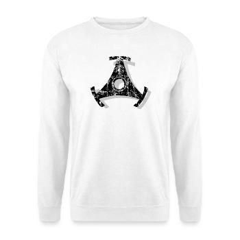 Single Stern Schallplatten Adapter 45 rpm Shadow - Unisex Pullover - Weiß - Vorne