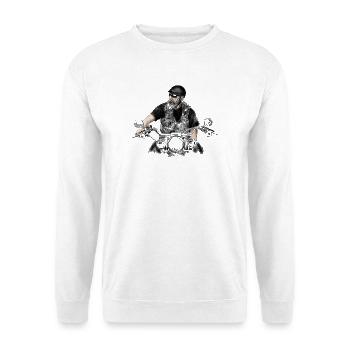 biker - Sweat-shirt Unisexe - blanc - Devant