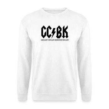 Grillen Chillen Bierchen Killen - Unisex Pullover - Weiß - Vorne