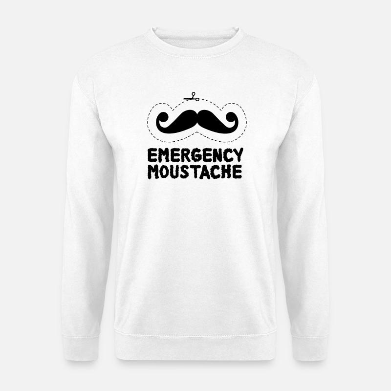 moustache - Unisex Sweatshirt - white