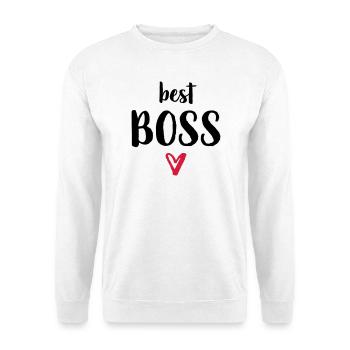 best Boss Herz Geschenk Chef - Unisex Pullover - Weiß - Vorne