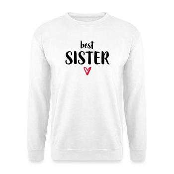 meilleure soeur je coeur cadeau soeur frères et sœurs - Sweat-shirt Unisexe - blanc - Devant