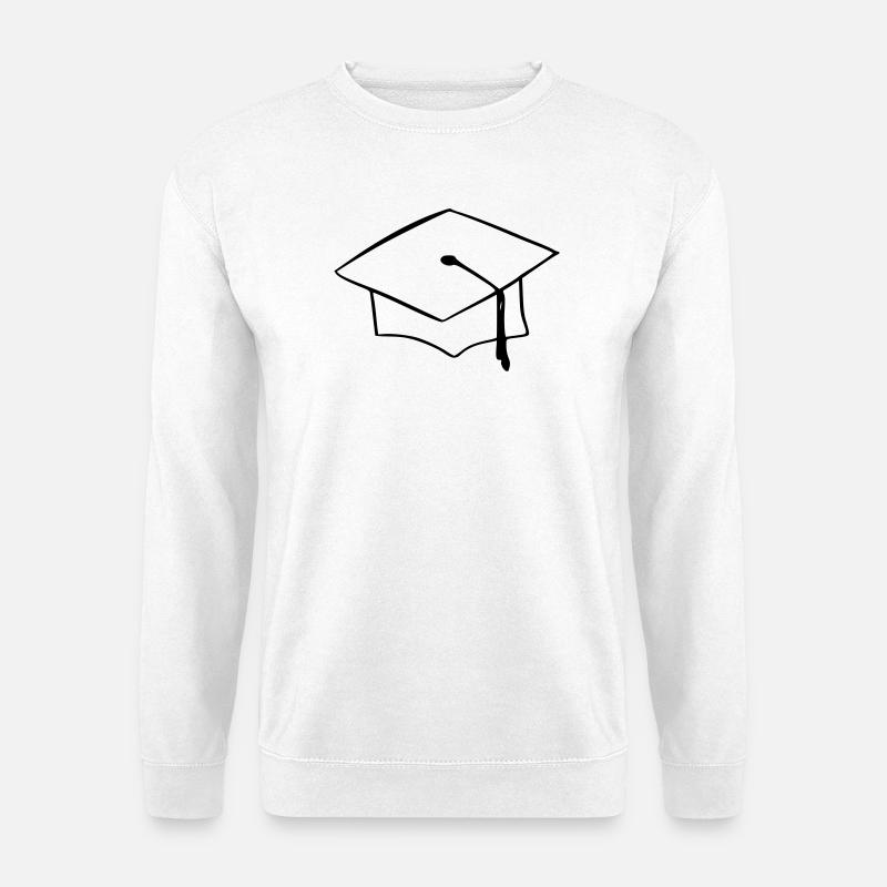 Graduation hat - Unisex Sweatshirt - white