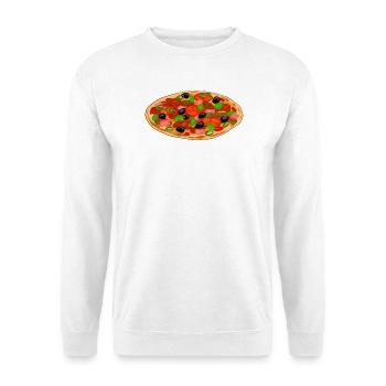 pizza - Unisex Pullover - Weiß - Vorne
