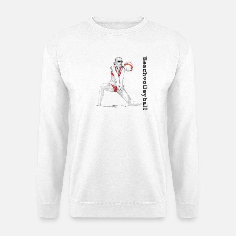 Beachvoleyball - Unisex Pullover - Weiß