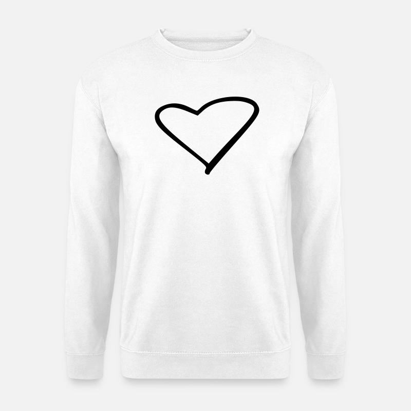 Herz - Unisex Pullover - Weiß