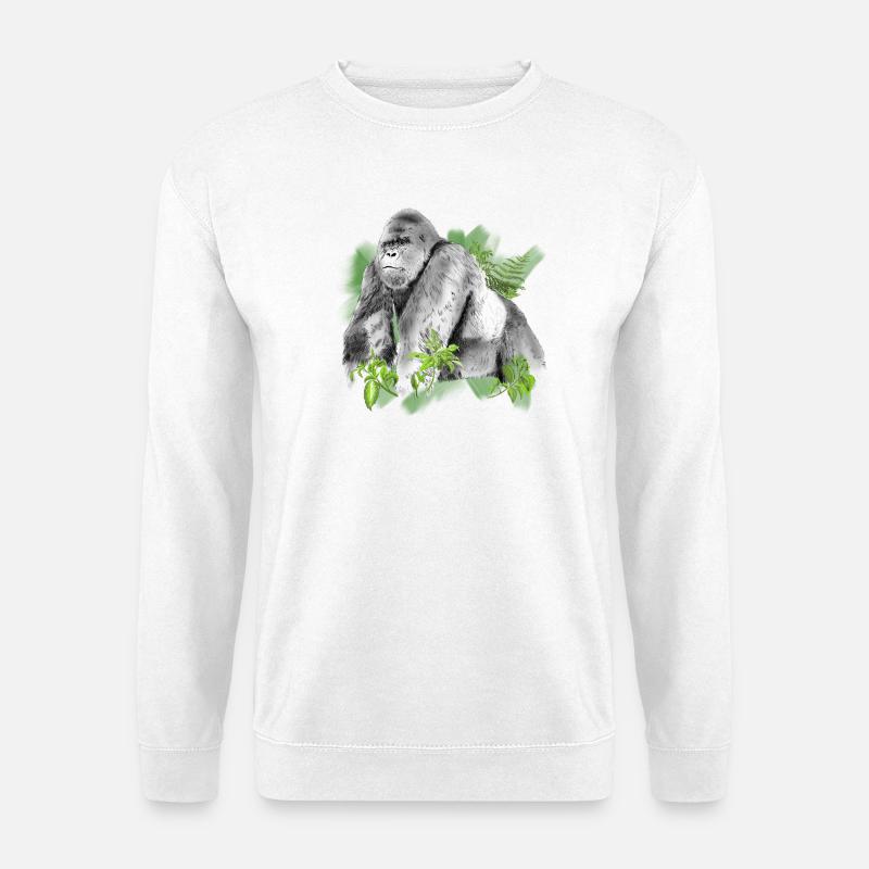 Gorilla - Unisex Pullover - Weiß