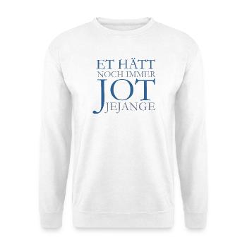 Et hätt noch immer jot jejange Köln Spruch (Blau) - Unisex Pullover - Weiß - Vorne