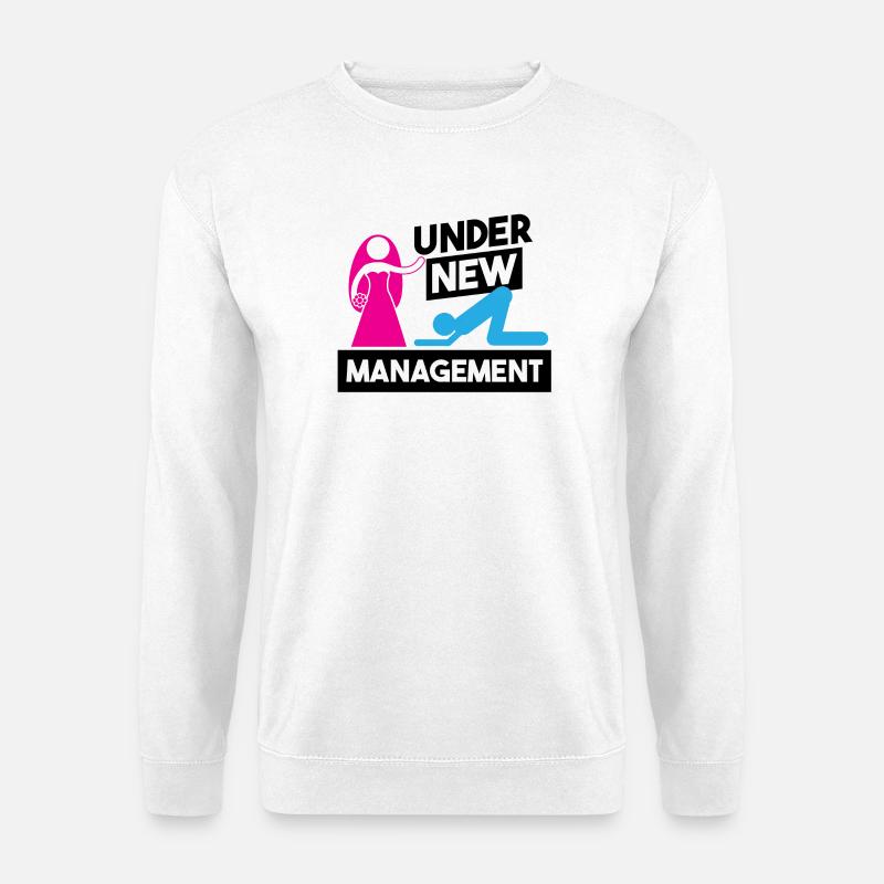 Junggeselle Junggesellin Lustig Polterabend - Unisex Pullover - Weiß