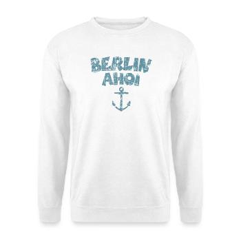 Berlin Ahoi Anker Vintage Hell - Unisex Pullover - Weiß - Vorne