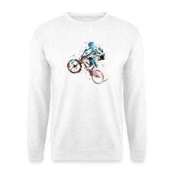 BMX Fahrrad Geschenk - BMX Bike Freestyle - Unisex Pullover - Weiß - Vorne