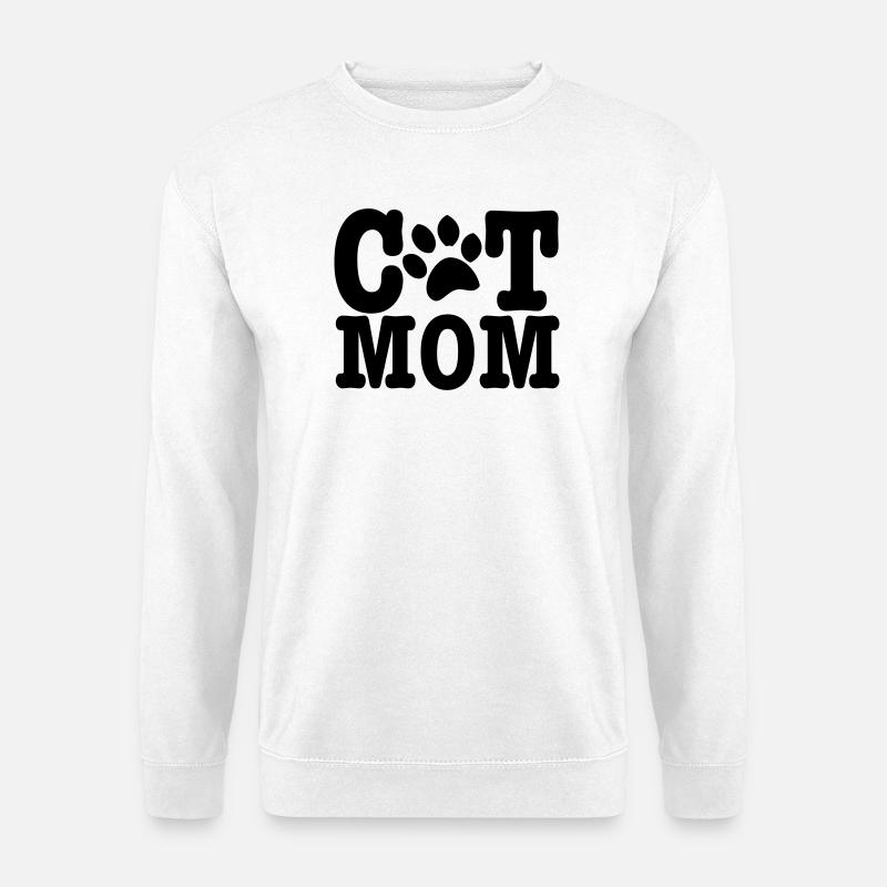 cat mom - Unisex Sweatshirt - white