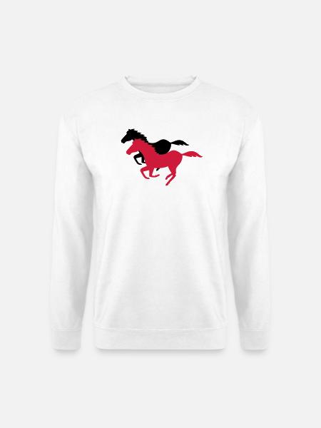 galopp pferderennen - Unisex Pullover - Weiß