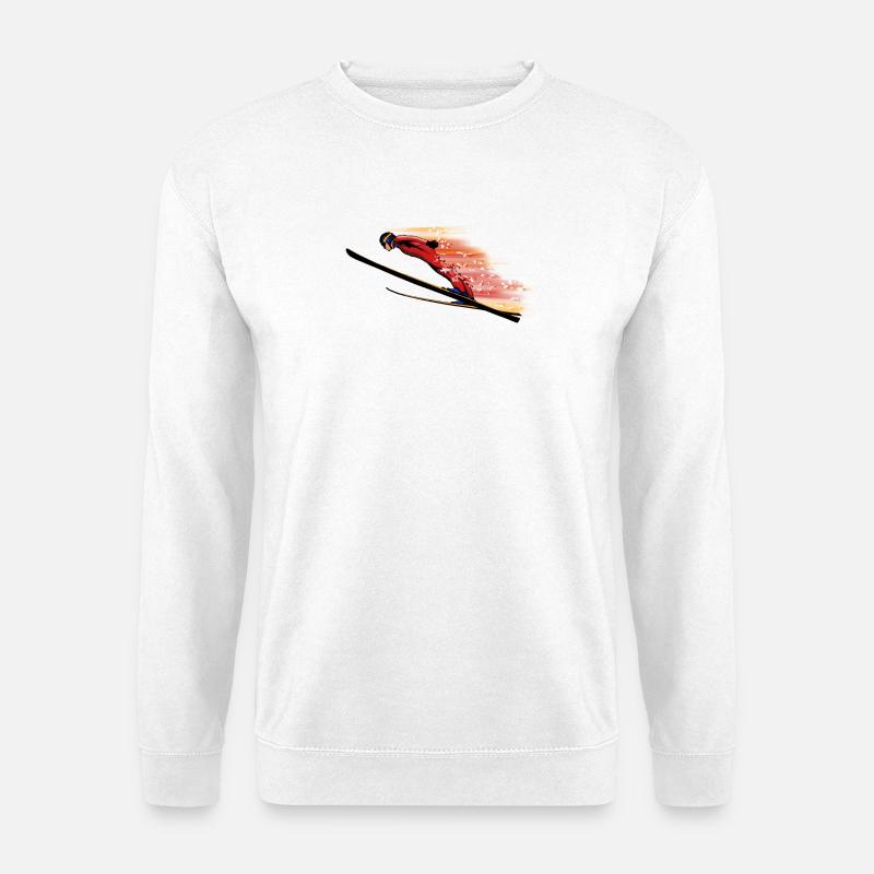 Skispringen - Unisex Pullover - Weiß