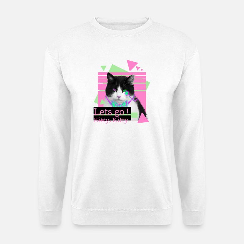 Lets go kitty, kitty - Unisex Pullover - Weiß