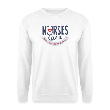 Krankenschwestern machen jeden Tag einen Unterschied T-Shirt - Unisex Pullover - Weiß - Vorne