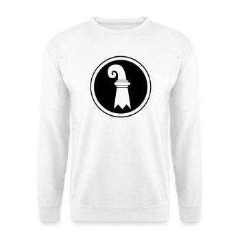 Basel flag in circle - Unisex Sweatshirt - white - Front