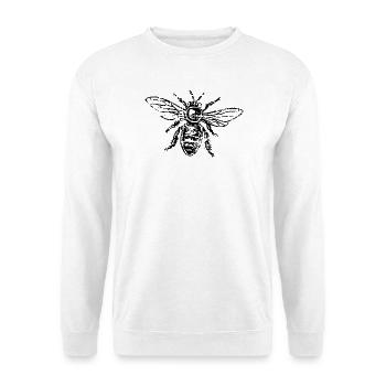 Biene Honigbiene (Vintage/Schwarz) - Unisex Pullover - Weiß - Vorne