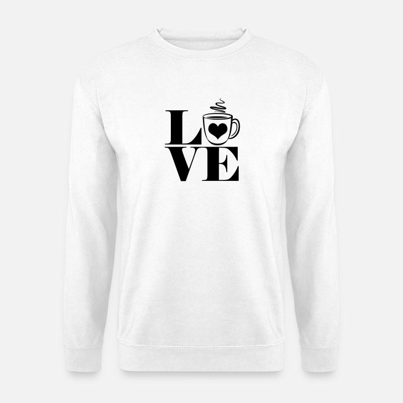 Ich liebe Kaffee - Unisex Pullover - Weiß
