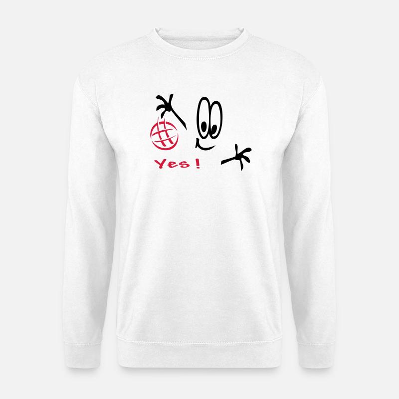 Handball, Comic, Sport - Unisex Pullover - Weiß